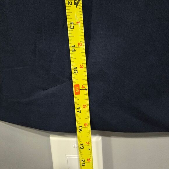 🐢 Theory Navy Wool Mini Skirt.  With pockets. Size 10 - Picture 13 of 13